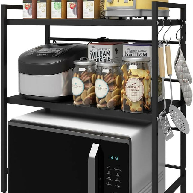 2Tier Heavy Duty Telescopic Adjustable Microwave Stand