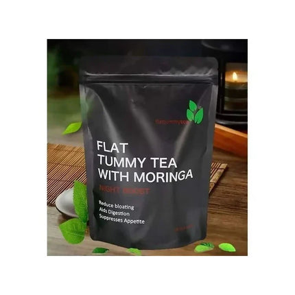 Flat Tummy Tea with Moringa – Nighttime Detox & Belly Fat Burner (28 Tea Bags)