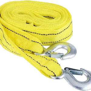 4 Meter Load 5 Ton Car Trailer Towing Rope Strap Tow Cable With Hooks Emergency Vehicle Tool