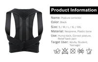 Back Posture Corrector Adult Back Support Shoulder Lumbar Brace Health Care Support Corset Back Belt