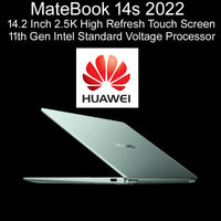 Best Laptop HUAWEI MateBook 14s 2022 Notebook PC i7-11370H 4.8GHz Iris Xe Graphics 14.2 Inch 2.5K Touch High Refresh Screen