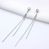 Elegant Long Crystal Tassel Dangle Earrings for Women: Wedding & Valentine's Jewelry