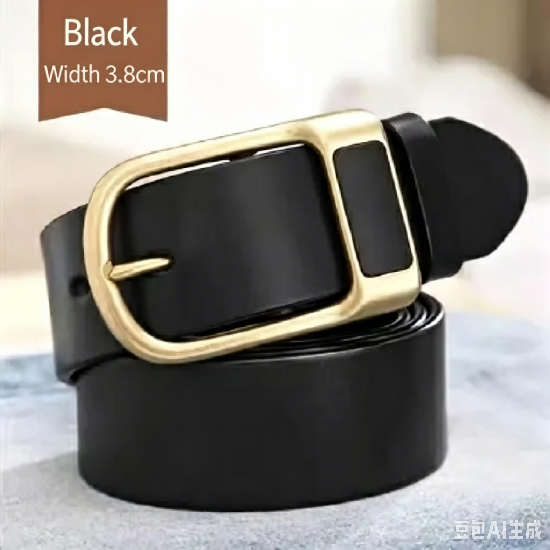 Vintage Men's PU Leather Belt Minimalist Needle Buckle