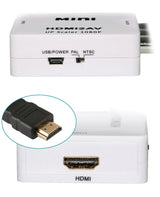 Premium HDMI to RCA AV Scaler Adapter 1080P HD Video Audio Converter Box