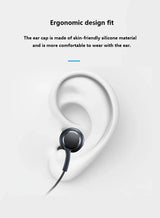 Premium Wired In-Ear Sports Earbuds with Mic, 3.5mm, Noise-Isolating Subwoofer