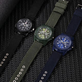 Durable Men's Military Outdoor Sports Watch - Braided Nylon Strap, Quartz Movement
