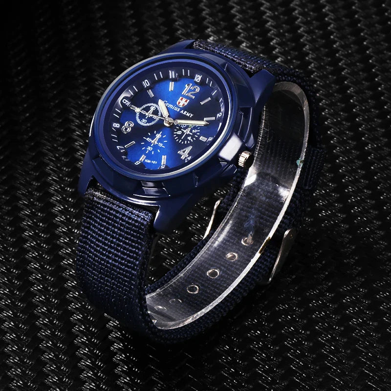 Durable Military Outdoor Sports Watch for Men with Braided Nylon Band