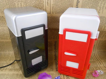 Small auto Fridge Hot Cold Dual Use Gadget Beverage tanks Cooler Warmer Refrigerator With Internal LED drink fridge Light