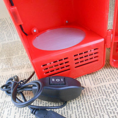 Small auto Fridge Hot Cold Dual Use Gadget Beverage tanks Cooler Warmer Refrigerator With Internal LED drink fridge Light