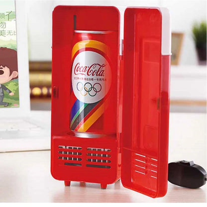 Small auto Fridge Hot Cold Dual Use Gadget Beverage tanks Cooler Warmer Refrigerator With Internal LED drink fridge Light