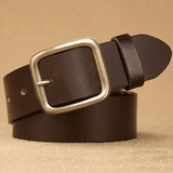 Vintage Men's PU Leather Belt Minimalist Needle Buckle