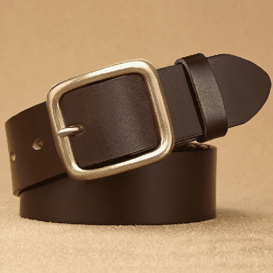 Vintage Men's PU Leather Belt Minimalist Needle Buckle