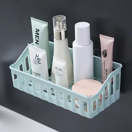Wall-Mounted Bathroom Storage Organizer Basket