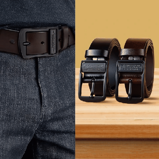 Men's Needle Buckle Belt Retro Casual Business PU Leather Minimalist Design 47-51 Inch