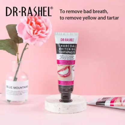 Dr Rashel Charcoal Whitening Toothpaste – Deep Clean, Fresh Breath & Natural Teeth Whitening