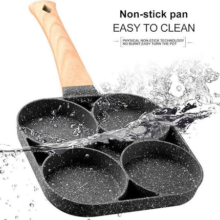 Four-hole Frying Non-stick Pan Thickened - Omelet Pan Egg Pancake Steak Pan Cooking Egg Breakfast Maker Cookware