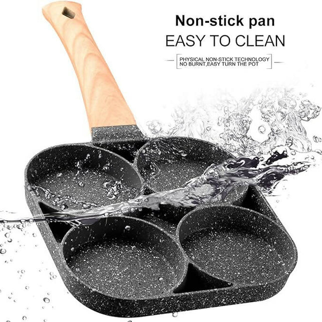 Four-hole Frying Non-stick Pan Thickened - Omelet Pan Egg Pancake Steak Pan Cooking Egg Breakfast Maker Cookware