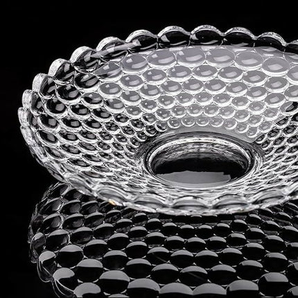 Glass Platter Bubble Texture 24cm