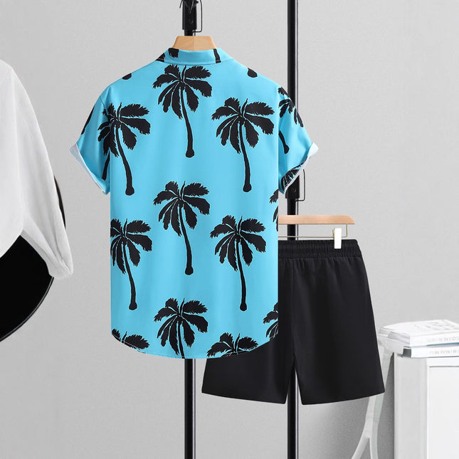 Summer Men's Short-sleeved Shirt Pants Suit