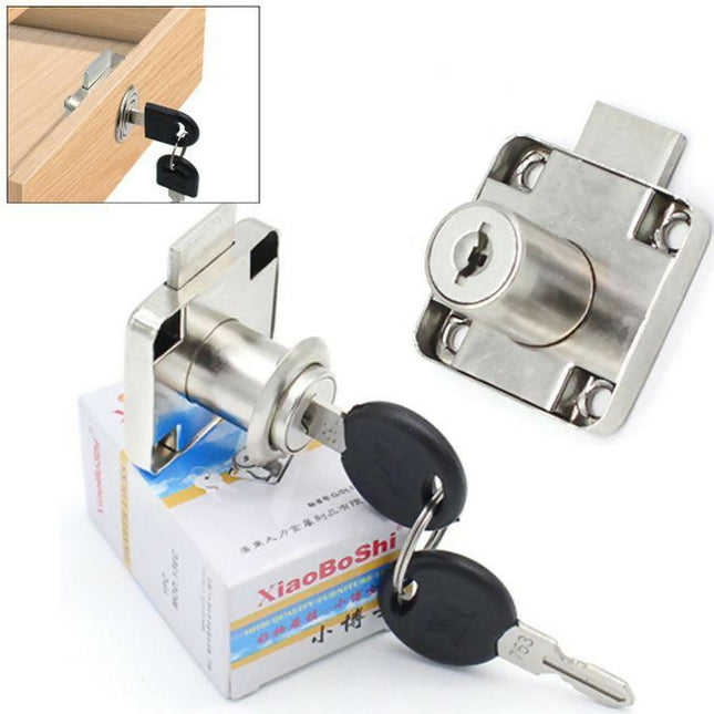 Cold Rolled Steel 138-22 Desk Drawer Lock Office Cabinet Safety Locker + 2 Keys