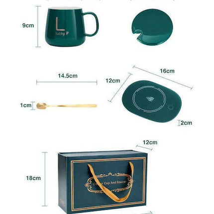 Stylish Ceramic Gift Mug Set with Warmer Exclusively Packaged