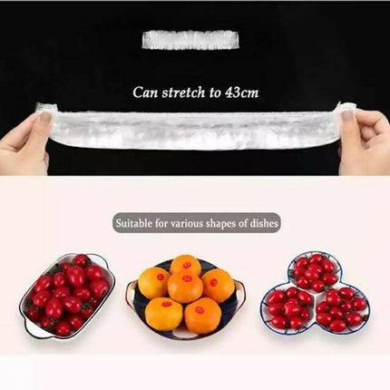 Fridge Storage Papers, Disposable Food Cover Plastic Wrap, Dust-Proof Plastic Fridge Bag, Kitchen Presavation Bag(100 pcs)
