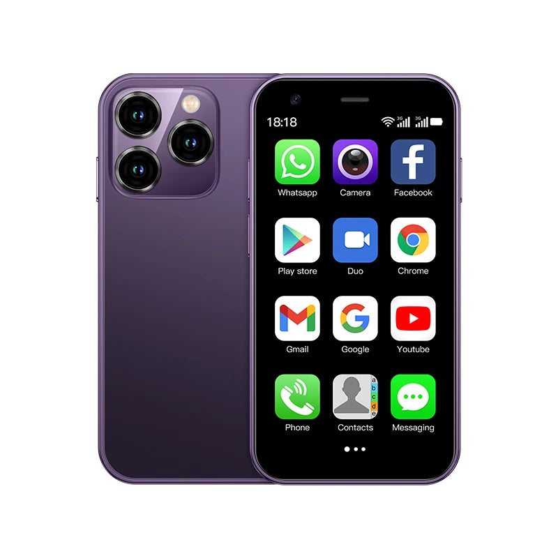 SOYES XS15 Blue 3G Mini Smartphone 3.0" HD Screen 2G RAM 16G ROM Dual SIM Standby Play Store Multiple colors available More Apps