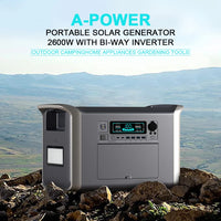 LiFePO4 Portable Power Station 2600W 2048WH Mobile Power Supply Solar Generators 1800W 1024WH Battery Power Storage For Camping