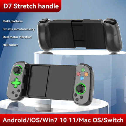 BSP D8 PRO RGB Tablet Controller Wireless Handle For Switch Game Bluetooth Stretching Joystick For P3 P4 Android IOS Gamepad