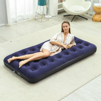 Single Size Air Mattress Inflatable Bed, Blow Up Mattress Camping Sleeping Pad