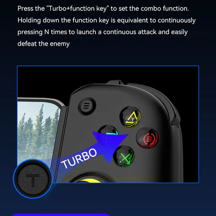 BSP D8 PRO RGB Tablet Controller Wireless Handle For Switch Game Bluetooth Stretching Joystick For P3 P4 Android IOS Gamepad