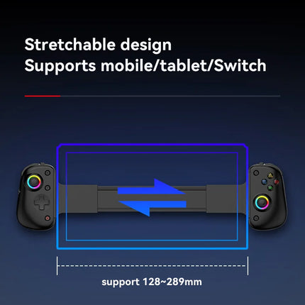 BSP D8 PRO RGB Tablet Controller Wireless Handle For Switch Game Bluetooth Stretching Joystick For P3 P4 Android IOS Gamepad