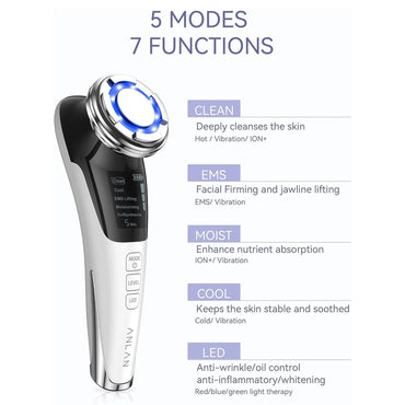 ANLAN EMS Facial Massager Face Lifting Deep Cleaning LED Light Skincare Skin Tighten Hot Cool Compress Skin Care Beauty Device