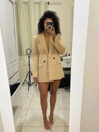 TRAF Blazer Woman Black Beige Khaki Blue Green Gray Women coat Fashion Office Wear Women's Blazers Jacket Outerwears 2024