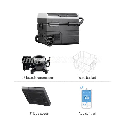 Dual-Purpose Small Refrigerator for Both Car and Home Use 40/50/60l Vehicle Mounted Refrigerators Mini Refrigerator