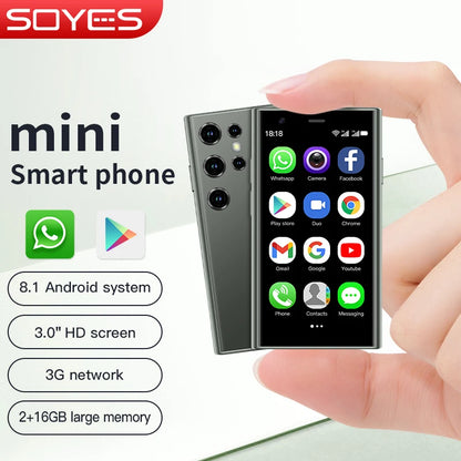 SOYES S23 Pro Mini Smartphones Android 8.1 Dual SIM 3.0'' HD 1000mAh Battery WIFI Bluetooth 3G Small Mobile Phone