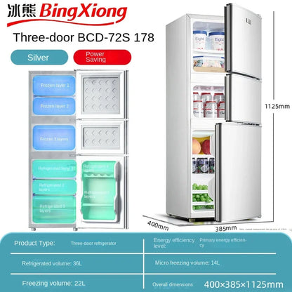 Small refrigerator Home small dormitory rental room frozen refrigeration mini double door refrigerator freezer  무선냉장고  alpicool