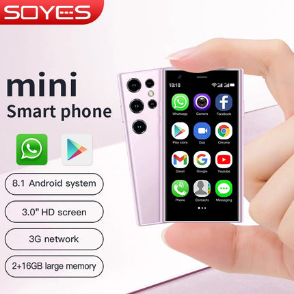 SOYES S23 Pro Mini Smartphones Android 8.1 Dual SIM 3.0'' HD 1000mAh Battery WIFI Bluetooth 3G Small Mobile Phone