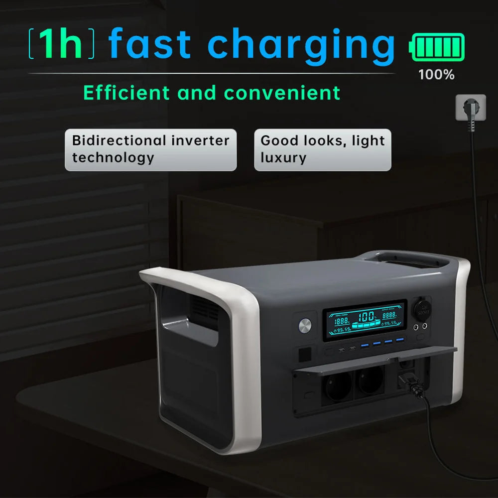 Portable Power Station 2600W 1800WGenerator Battery 110/220V/12V/5V Mobile Power Storage For Travel/Camping/Emergency Use