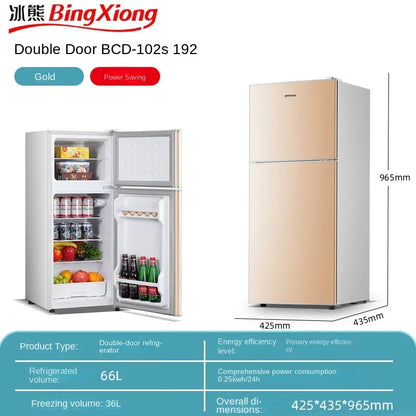 Small refrigerator Home small dormitory rental room frozen refrigeration mini double door refrigerator freezer  무선냉장고  alpicool