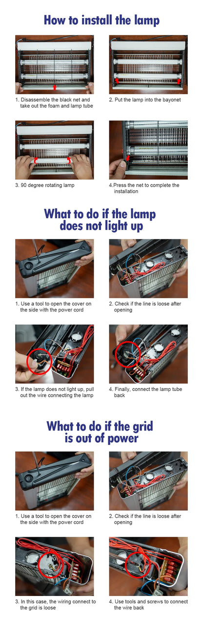 Mosquito Killer Lamp 110V/220V Electric Insect Killer Electric Pest Repellent  UV & LED Lamp Powerful Bug Electric Mosquito Kill