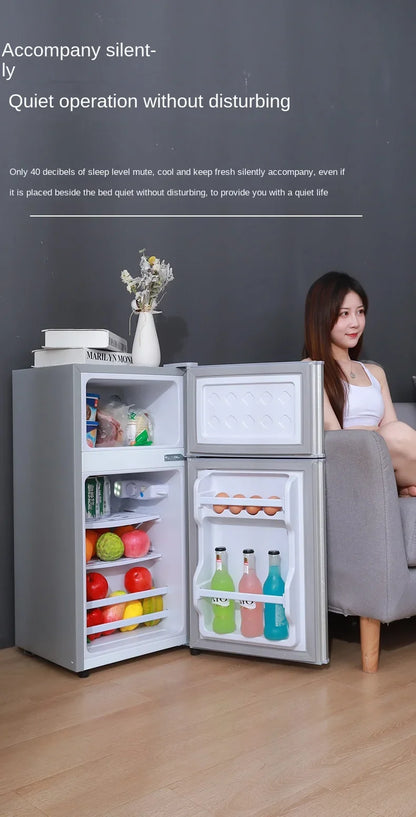 Small refrigerator Home small dormitory rental room frozen refrigeration mini double door refrigerator freezer  무선냉장고  alpicool