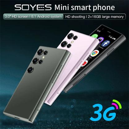 SOYES S23 Pro Mini Smartphones Android 8.1 Dual SIM 3.0'' HD 1000mAh Battery WIFI Bluetooth 3G Small Mobile Phone