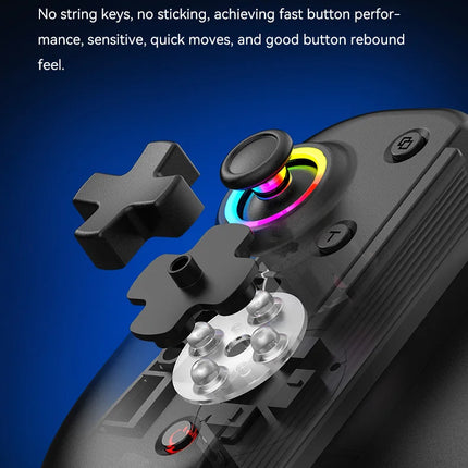 BSP D8 PRO RGB Tablet Controller Wireless Handle For Switch Game Bluetooth Stretching Joystick For P3 P4 Android IOS Gamepad