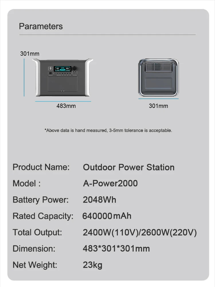 Portable Power Station 2600W 1800W 1024WH Mobile Power Supply 220V 12V Power Bank 500W LifePO4 Battery Power Storage For Camping