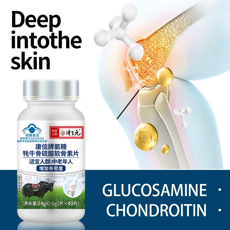 Glucosamine Chondroitin Sulfate Tablets Joint Pain Arthritis Osteoporosis Promote Bone Strength Growth Supplements