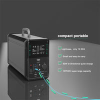 Portable Power Station 1000W 1500W 2000W AC 220V LifePo4 Battery Home Emergency Power Bank Outdoor Power Supply