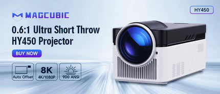Magcubic HY320 NTV Netflix Officially Licensed Android 13 Projector with 1080P 500ANSI Prime Video YouTube WIFi BT5.2 Portable
