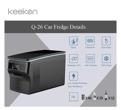12V24V Car Refrigerator Portable Camping Picnic Outdoor Compressor Deep Freezer Mini Fridge Cooler Ice Box Travel Home