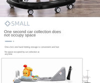 LazyChild Foldable Baby Walkers With Universal Wheel Multifunction Anti-Roll Anti O-Leg Walker Handcart Learning Start Walker